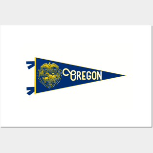 Oregon Flag Pennant Posters and Art